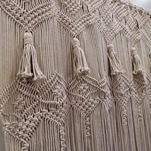 Macrame Curtain/Wall Decor Long with Tassels Handmade